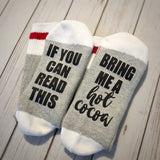 If You Can Read This Bring Me Some Cocoa Socks - Gift for Women - Christmas Day Gifts - Bring Me Wine Socks - Mothers Day Gift