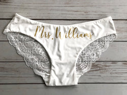 Personalized Bride Panties - Custom Bride Panties - Bridal Lingerie - Bachelorette Party Gift - Bachelorette Party - Bride Gift