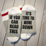 Christmas Gift - Wine Socks - If You Can Read This Bring Me Wine Socks - Gift for Women  - Bring Me Wine Socks - Gift for Mom