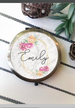 Bridesmaid Gift - Personalized Bridesmaid Gift - Personalized Compact Mirror - Gift for Her - Bridesmaid Proposal