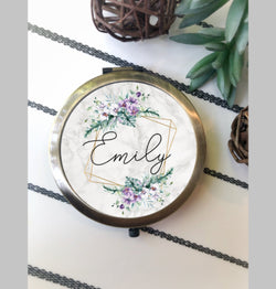 Bridesmaid Gift - Personalized Bridesmaid Gift - Personalized Compact Mirror - Gift for Her - Bridesmaid Proposal
