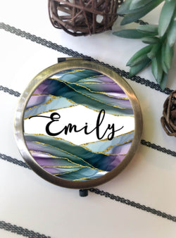 Bridesmaid Gift - Personalized Bridesmaid Gift - Personalized Compact Mirror - Gift for Her - Bridesmaid Proposal