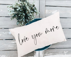 Mothers Day Gift - Personalized Name Pillow - Wedding Gift - Anniversary Gift - Love You More - Engagement Gift - Anniversary Gift