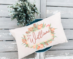 Dutch Tulips Pillow - Christmas Gift - Personalized Name Pillow - Gift for Grandma - Personalized Caligraphy Pillow - Last Name Pillow