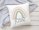 Personalized Boho Rainbow  Name Pillow - Rainbow Baby - Rainbow Nursery Decor - Boho Baby Nursery - Baby Shower Gift - Rainbow Baby Gift