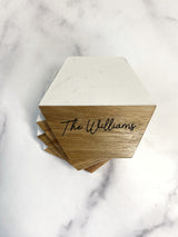 Corporate Gift - Personalized Company Gift - Corporate Christmas Gifts - Personalized Wood Coasters - Company Logo Gift - Client Gifts