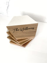 Corporate Gift - Personalized Company Gift - Corporate Christmas Gifts - Personalized Wood Coasters - Company Logo Gift - Client Gifts