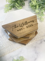 Corporate Gift - Personalized Company Gift - Corporate Christmas Gifts - Personalized Wood Coasters - Company Logo Gift - Client Gifts