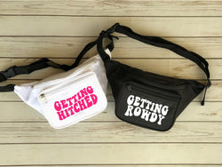 Getting Hitched Fanny Pack Bachelorette - Bachelorette Fanny Packs - Fanny Pack - Wife of the Party - Bachelorette Party Outfits