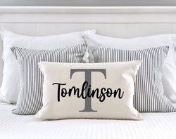 Mothers Day Gift - Personalized Last Name Pillow - Wedding Gift - Personalized Initial Pillow - Last Name Pillow - Engagement Gift