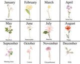Mothers Day Gift - Gift for Nana - Birth Month Gift - Personalized Gift for Grandma - Birth Month Flower Gift - Watercolor Flower