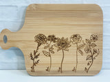 Mothers Day Gift for Nana - Birth Flower Gift - Personalized Cutting Board - Gift for Mom