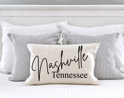 City and State Throw Pillow - Housewarming Gift - New Home Gift - Realtor Gift - Custom City and State Gift - New House Gift