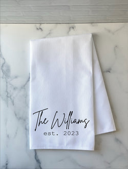 Mothers Gift - Personalized Kitchen Towel - Personalized Tea Towel - Gift for Her - Newlywed Gift - Gift for Her - Wedding Shower Gift