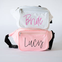Custom Name Bachelorette Fanny Packs - Comes in Many Color Options