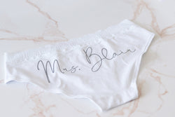 Personalized Bride Panties in Modern Cursive - Many Color Options Available