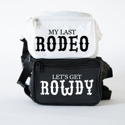 Last Rodeo Bachelorette Party Fanny Packs - Let's Get Rowdy Bachelorette Party Favors