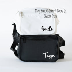 Personalized Bachelorette Party Fanny Packs - Custom Bachelorette Party Favors