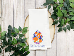 Personalized Easter Kitchen Towel - Several Options Available - Boho Oranges Spring Decor
