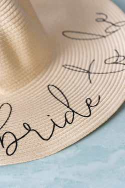 Personalized Honeymoon Floppy Beach Hat - Personalized Beach Hat - Personalized Floppy Beach Hat - Custom Wording Available