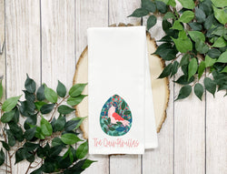Personalized Easter Kitchen Tea Towel - Several Options Available - Boho Bird Spring Decor