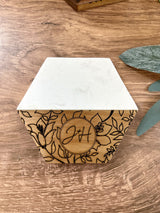 Christmas Gift - Custom Wedding Gift - Personalized Coasters - Anniversary Gift - Personalized Wood and Marble Coasters - Gift for Wife