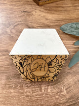 Christmas Gift - Custom Wedding Gift - Personalized Coasters - Anniversary Gift - Personalized Wood and Marble Coasters - Gift for Wife
