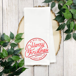 Merry Little Christmas Kitchen Towel - Christmas Tea Towel - Christmas Decor - Custom Christmas Towel - Christmas Gift - Gift for Her