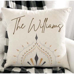Personalized Boho Pillow - Custom Wedding Shower Gift - Personalized Name Pillow - Custom Pillow - Boho Decor - Boho Decor