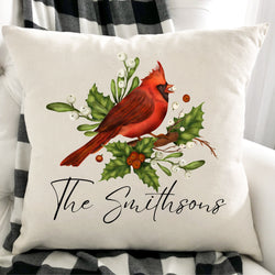Christmas Gift - Personalized Cardinal Gift - Personalized Cardinal Pillow - Cardinal Gift - Personalized Christmas Decor