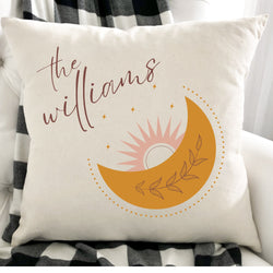 Personalized Boho Pillow - Christmas Gift for Her - Personalized Name Pillow - Custom Pillow - Boho Decor - Boho Moon Decor