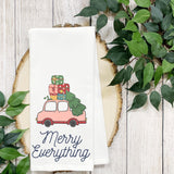Christmas Truck Kitchen Towel - Personalized Tea Towel - Christmas Decor - Custom Christmas Towel - Personalized Christmas Gift