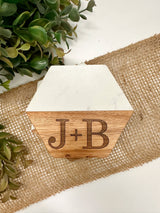 Mothers Day Gift - Personalized Coasters - Personalized Wedding Gift - Personalized Wood and Marble Coasters - Gift for Him - For Wife