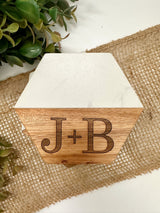 Mothers Day Gift - Personalized Coasters - Personalized Wedding Gift - Personalized Wood and Marble Coasters - Gift for Him - For Wife