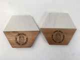 Corporate Gift - Personalized Company Gift - Corporate Christmas Gifts - Personalized Wood Coasters - Company Logo Gift - Client Gifts