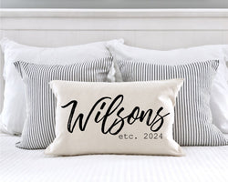 Wedding Shower Gift for Newlyweds - Personalized Pillow