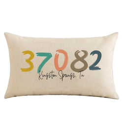 Custom Zip Code Throw Pillow - Housewarming Gift - New Home Gift - Realtor Gift - Custom City and State Gift