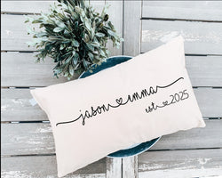 Custom Wedding Gift - Personalized Pillow - Newlywed Gift -  Engagement Gift - Gift for Bride