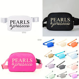 Pearls and Prosecco Bachelorette Fanny Packs - Pearls and Prosecco Themed Bachelorette - Pearls and Prosecco Bachelorette Party Favors