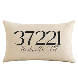 Personalized City and State Throw Pillow - Housewarming Gift - New Home Gift - Realtor Gift - Custom City and State Gift