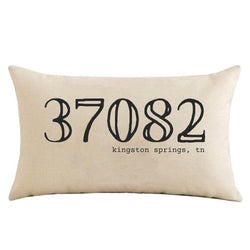 Custom Zip Code Pillow - Housewarming Gift - New Home Gift - Realtor Gift - Custom City and State Gift