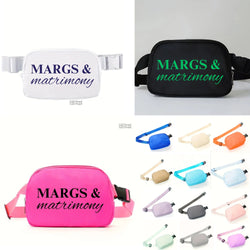 Margs and Matrimony Bachelorette Fanny Packs - Margaritas and Matrimony Themed Bachelorette - Margs and Matrimony Bachelorette Party Favors