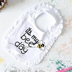 My First Bee Day Birthday Bib - Bee Themed Birthday - Cake Smash Prop