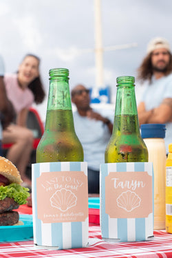 Custom Last Toast on the Coast Can Coolers – Personalized Bachelorette Drink Holders
