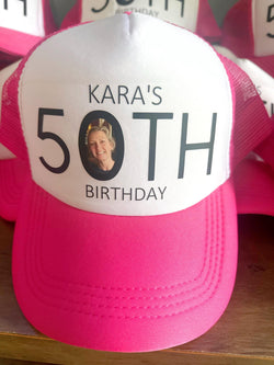 Custom Photo Trucker Hats - Bachelorette Trucker Hats - Birthday Trucker Hats - Custom Logo Hats - Custom Bachelorette Trucker Hats