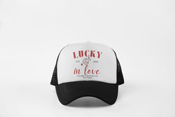 Lucky in Love Trucker Hats - Vegas Bachelorette Trucker Hats - Bachelorette Favors - Feeling Lucky - Custom Bachelorette Trucker Hats