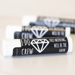 Bachelorette Party I Do Crew Lip Balms in Black and White