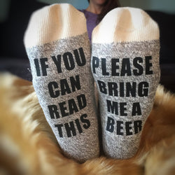 Wine Socks - Mothers Day Gift - Birthday Gift - If You Can Read This Bring Me a Beer -  Gift for Her  - Gift Under  15 - Gift for Mom