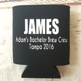 Custom Name - Personalized Custom Bachelor Party Can Coolers