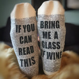 Wine Socks - If You Can Read This Bring Me Wine Socks - Gift for Women - Christmas Gift - Bring Me Wine Socks - Gift for Mom